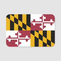 Patriotic namn bricka med flagga Maryland, USA