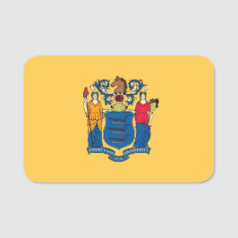 Patriotic namn bricka med flagga New jersey Namnbricka