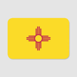 Patriotic namn bricka med flagga New mexico Namnbricka