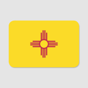 Patriotic namn bricka med flagga New mexico Namnbricka