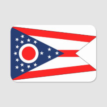 Patriotic namn bricka med flagga Ohio