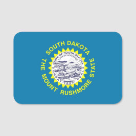Patriotic namn bricka med flagga South Dakota Namnbricka
