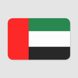 Patriotic namn bricka med flagga UAE Namnbricka