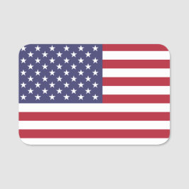 Patriotic namn bricka med USA:s flagga Namnbricka