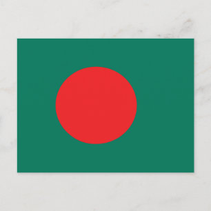 Patriotic National Flagga Bangladesh Vykort