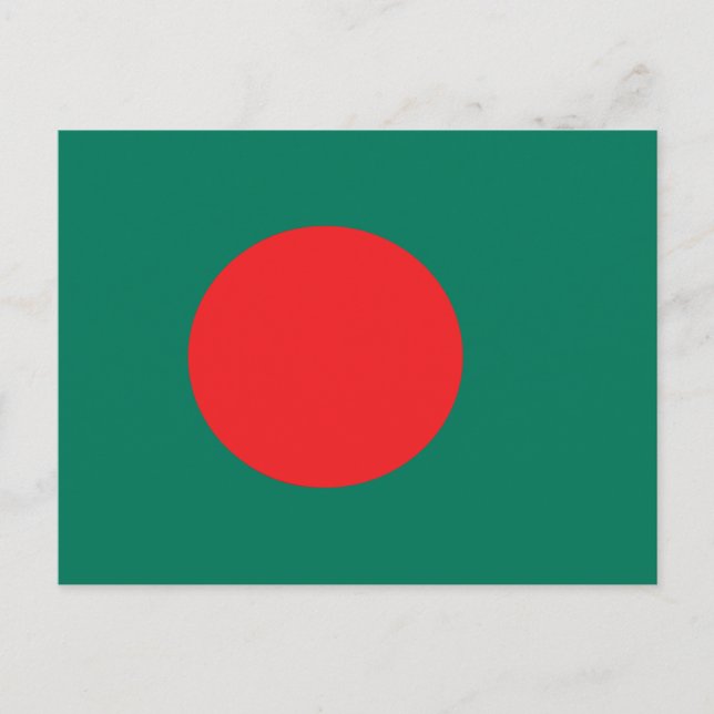Patriotic National Flagga Bangladesh Vykort (Framsida)