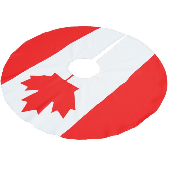 Patriotic National Flagga of CANADA Julgransmatta Borstad Polyester (Vinklad)