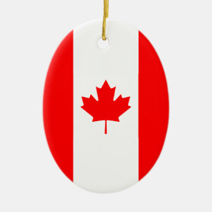 Patriotic National Flagga of CANADA Julgransprydnad Keramik