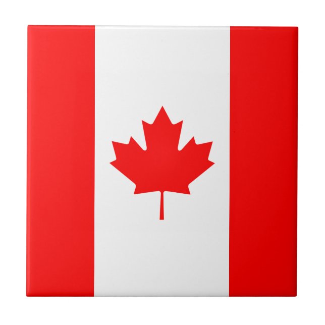 Patriotic National Flagga of CANADA Kakelplatta (Framsidan)