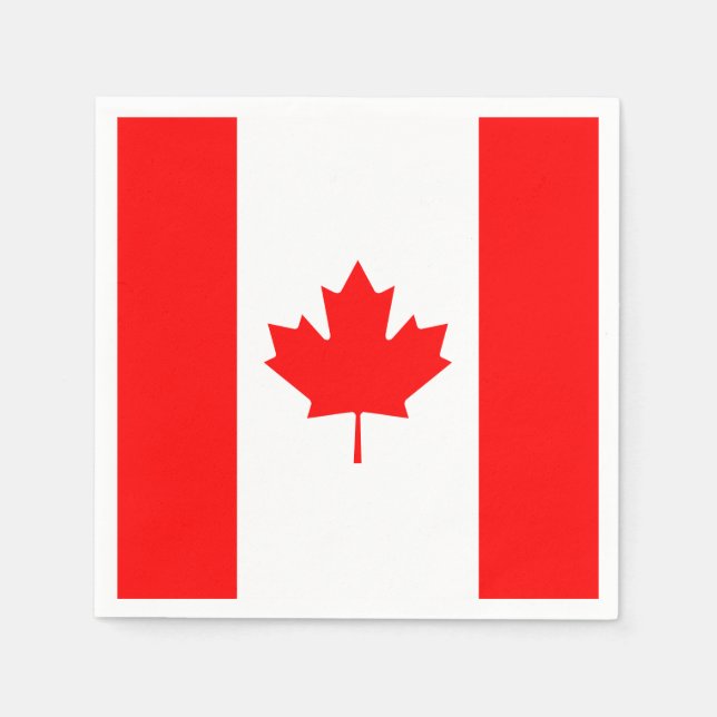 Patriotic National Flagga of CANADA Pappersservett (Framsidan)