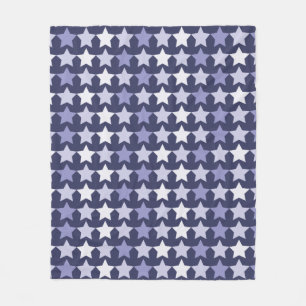 Patriotic Navy Blue Stars Fleecefilt