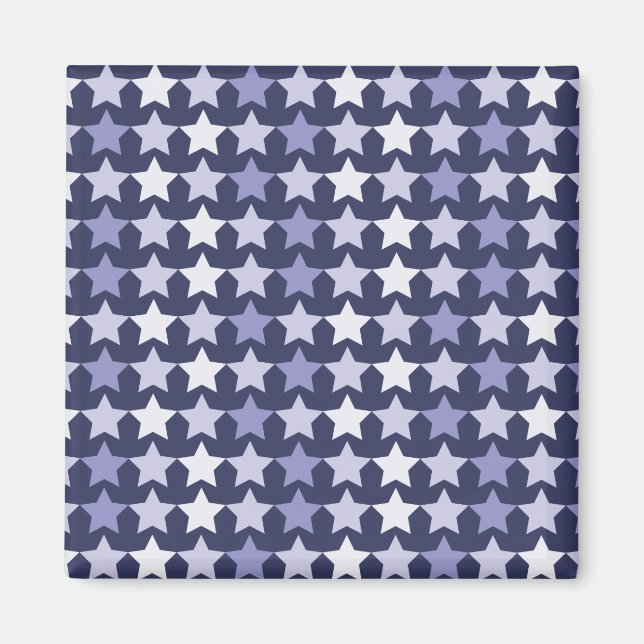 Patriotic Navy Blue Stars Magnet (Framsidan)