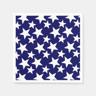 Patriotic Navy Blue w White Stars Pappersservett