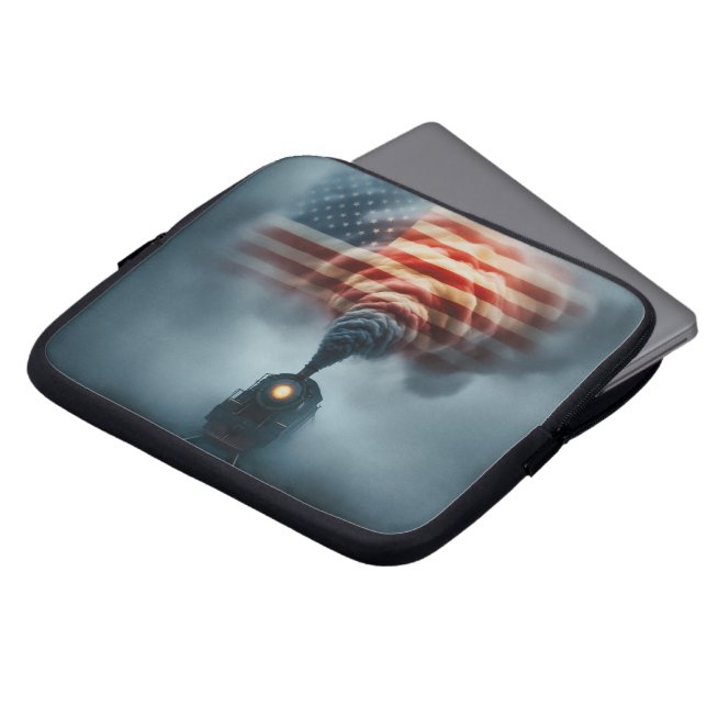Patriotic Neoprene Laptop Sleeve  (Framsida topp)