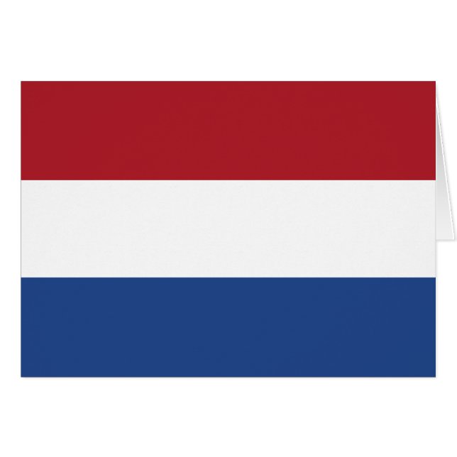 Patriotic Netherlands Flagga Hälsningskort (Framsidan Horizontal)