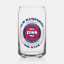 Patriotic New Hampshire Typography Design