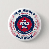 Patriotic New jersey Circle med statsinformation