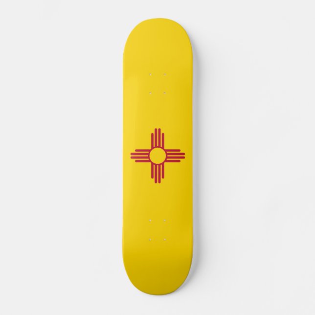 Patriotic New mexico Statlig flagga Mini Skateboard Bräda 18,5 Cm (Framsida)