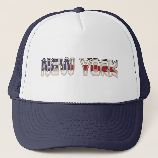 Patriotic New York-Hat Truckerkeps (Framsida)