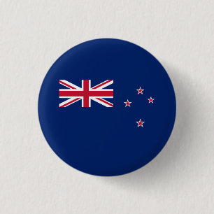 Patriotic New Zealand Flagga Knapp