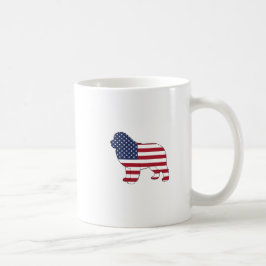 Patriotic Newf Hund Design 4 juli 2011 USA flagga Kaffemugg