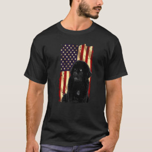 Patriotic Newfoundland American Flagga den 4 juli T Shirt