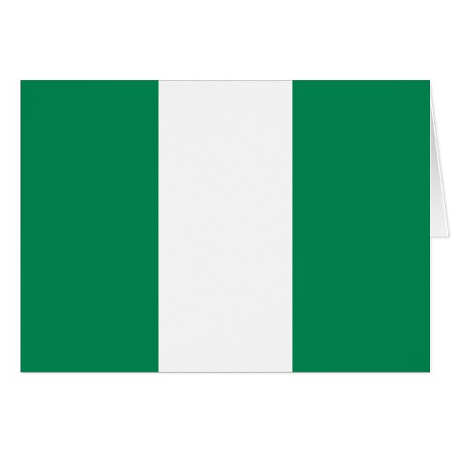 Patriotic Nigeria Flagga Hälsningskort (Framsidan Horizontal)