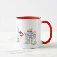 Patriotic NYC New York City Landmarks USA 4 juli
