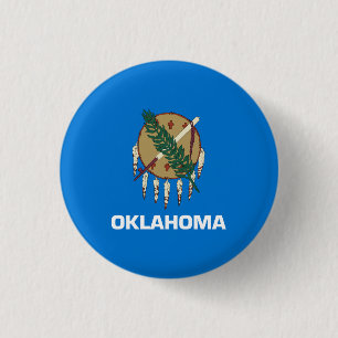 Patriotic Oklahoma Statlig flagga Knapp