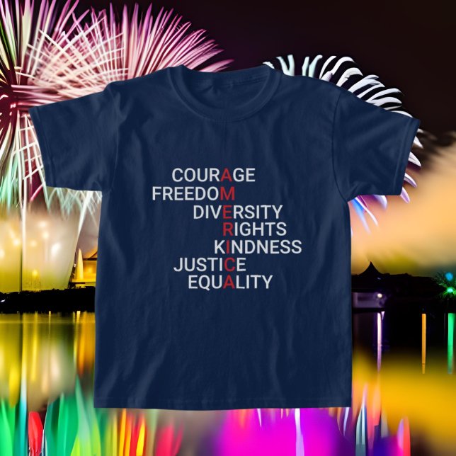 Patriotic ord art t shirt (Skapare uppladdad)