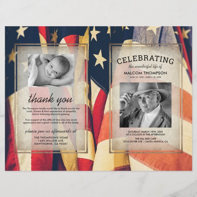 Patriotic Order Order Photo Memorial Program (Framsida)