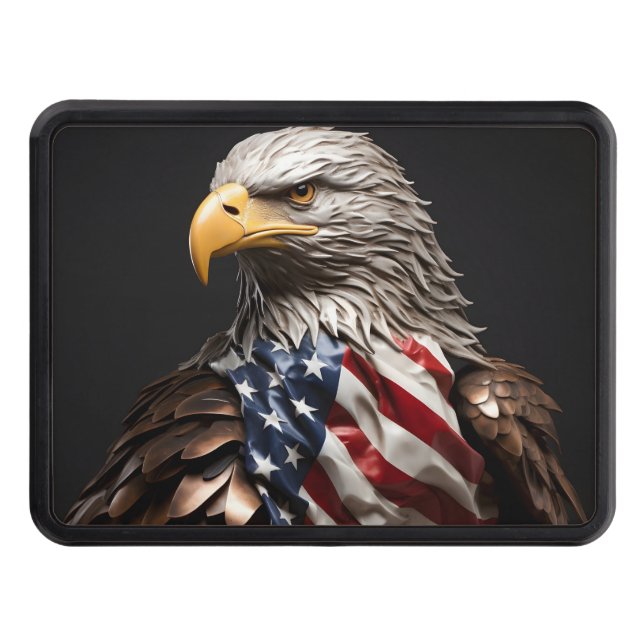 Patriotic Örn American flagga Dragkroksskydd (Framsidan)