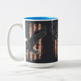 Patriotic Örn American Flagga Mugg