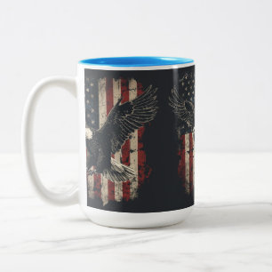Patriotic Örn American Flagga Mugg