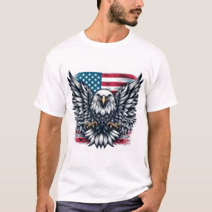 Patriotic Örn American Flagga T-Shirt