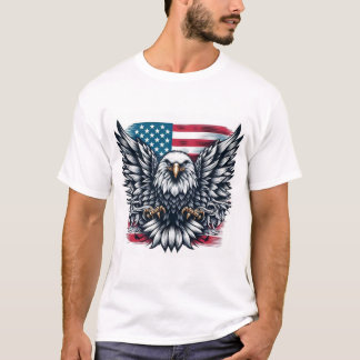 Patriotic Örn American Flagga T-Shirt