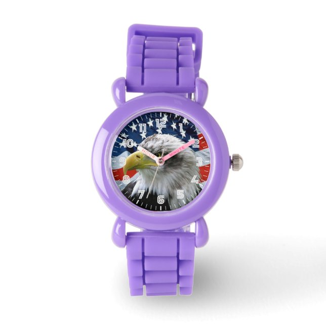 Patriotic Örn American Flagga Watch Armbandsur (Framsida)