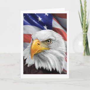Patriotic Örn Blank Greeting Card Kort