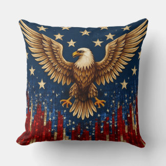 "Patriotic Örn Dekorativ kudde - Amerikanska Flagg