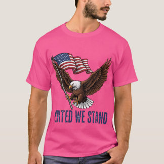 Patriotic Örn med amerikansk Flagga T Shirt