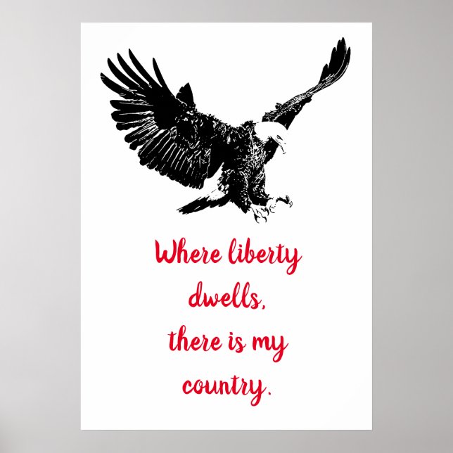 Patriotic Örn Motivational USA Liberty Poster (Framsidan)