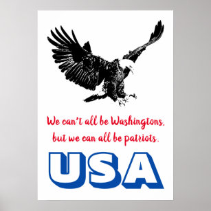 Patriotic Örn Motivational USA Pop Art Poster