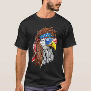 Patriotic Örn Mullet Usa American Flagga 4th T Shirt