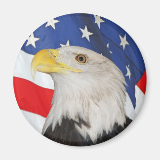 Patriotic Örn och American Flagga Magnet