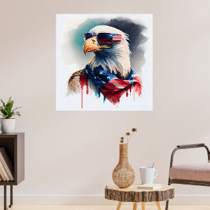 Patriotic Örn Poster