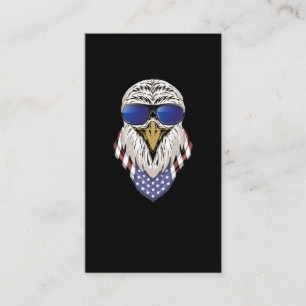 Patriotic Örn Sunglasses American Flagga Bird Visitkort