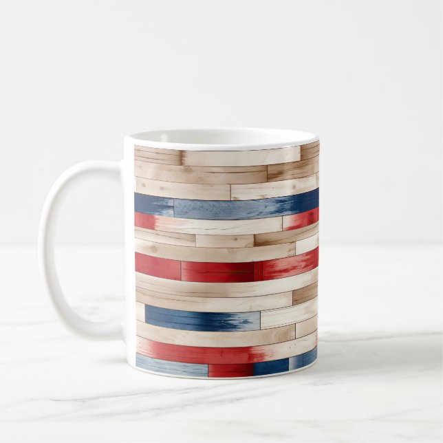 Patriotic Painted Planks  Kaffemugg (Vänster)