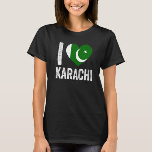 Patriotic Pakistan Pakistan Flagga I Kärlek Karach T Shirt