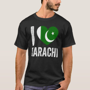 Patriotic Pakistan Pakistan Flagga I Kärlek Karach T Shirt