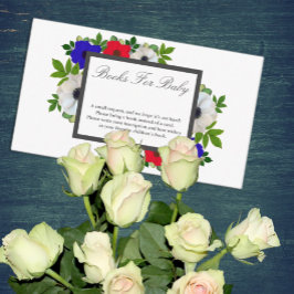 Patriotic Panda Anemone Baby Shower Bokar för Baby Tilläggskort